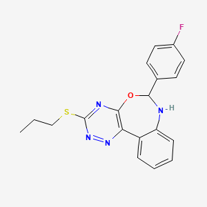 6-(4-Fluorophenyl)-3-(propylsulfanyl)-6,7-dihydro[1,2,4]triazino[5,6-d][3,1]benzoxazepine