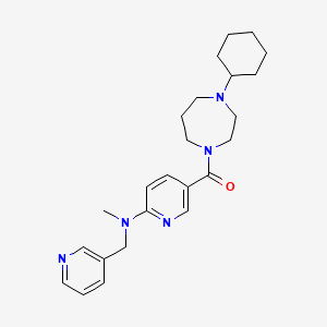 5-[(4-cyclohexyl-1,4-diazepan-1-yl)carbonyl]-N-methyl-N-(3-pyridinylmethyl)-2-pyridinamine