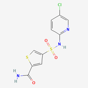 4-[(5-Chloropyridin-2-yl)sulfamoyl]thiophene-2-carboxamide