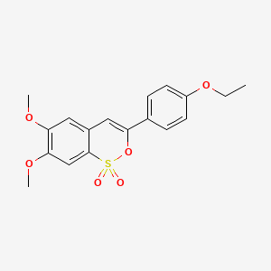 molecular formula C18H18O6S B5244607 3-(4-ethoxyphenyl)-6,7-dimethoxy-2,1-benzoxathiine 1,1-dioxide 