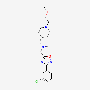 1-[3-(3-chlorophenyl)-1,2,4-oxadiazol-5-yl]-N-{[1-(2-methoxyethyl)-4-piperidinyl]methyl}-N-methylmethanamine