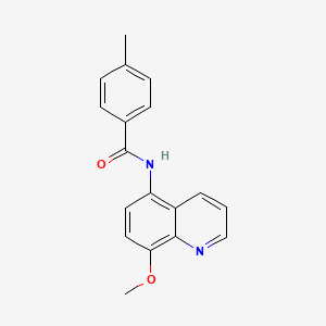 molecular formula C18H16N2O2 B5244676 N-(8-methoxyquinolin-5-yl)-4-methylbenzamide 