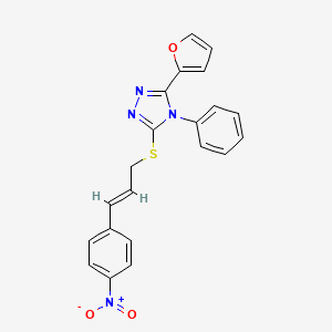 3-(furan-2-yl)-5-{[(2E)-3-(4-nitrophenyl)prop-2-en-1-yl]sulfanyl}-4-phenyl-4H-1,2,4-triazole