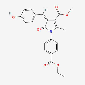 METHYL (4Z)-1-[4-(ETHOXYCARBONYL)PHENYL]-4-[(4-HYDROXYPHENYL)METHYLIDENE]-2-METHYL-5-OXO-4,5-DIHYDRO-1H-PYRROLE-3-CARBOXYLATE