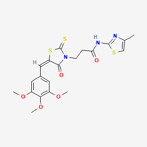 N-(4-methyl-1,3-thiazol-2-yl)-3-[4-oxo-2-thioxo-5-(3,4,5-trimethoxybenzylidene)-1,3-thiazolidin-3-yl]propanamide