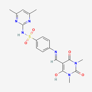 molecular formula C19H20N6O5S B5244757 N-(4,6-dimethyl-2-pyrimidinyl)-4-{[(1,3-dimethyl-2,4,6-trioxotetrahydro-5(2H)-pyrimidinylidene)methyl]amino}benzenesulfonamide 