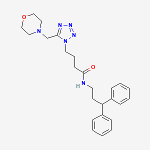 N-(3,3-diphenylpropyl)-4-[5-(4-morpholinylmethyl)-1H-tetrazol-1-yl]butanamide