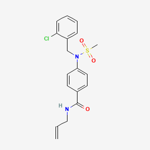 molecular formula C18H19ClN2O3S B5244785 N-allyl-4-[(2-chlorobenzyl)(methylsulfonyl)amino]benzamide 