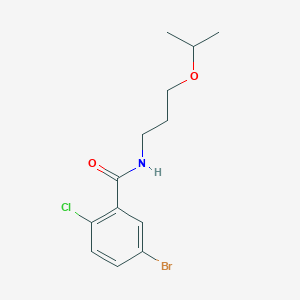 molecular formula C13H17BrClNO2 B5244794 5-bromo-2-chloro-N-[3-(propan-2-yloxy)propyl]benzamide 