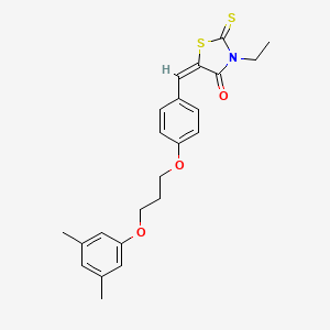 molecular formula C23H25NO3S2 B5244822 5-{4-[3-(3,5-dimethylphenoxy)propoxy]benzylidene}-3-ethyl-2-thioxo-1,3-thiazolidin-4-one 