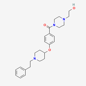 molecular formula C26H35N3O3 B5244829 2-[4-(4-{[1-(2-phenylethyl)-4-piperidinyl]oxy}benzoyl)-1-piperazinyl]ethanol 