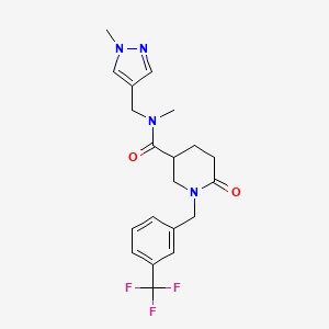 N-methyl-N-[(1-methyl-1H-pyrazol-4-yl)methyl]-6-oxo-1-[3-(trifluoromethyl)benzyl]-3-piperidinecarboxamide