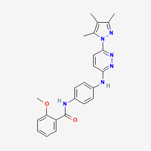 2-methoxy-N-(4-{[6-(3,4,5-trimethyl-1H-pyrazol-1-yl)pyridazin-3-yl]amino}phenyl)benzamide