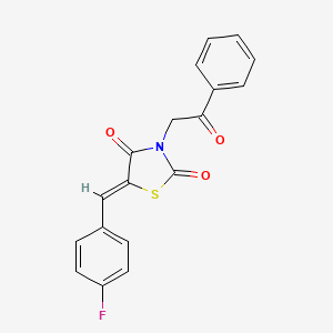 5-(4-fluorobenzylidene)-3-(2-oxo-2-phenylethyl)-1,3-thiazolidine-2,4-dione