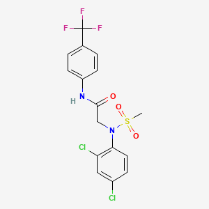 N~2~-(2,4-dichlorophenyl)-N~2~-(methylsulfonyl)-N~1~-[4-(trifluoromethyl)phenyl]glycinamide