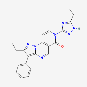 2-ethyl-7-(5-ethyl-4H-1,2,4-triazol-3-yl)-3-phenylpyrazolo[1,5-a]pyrido[3,4-e]pyrimidin-6(7H)-one