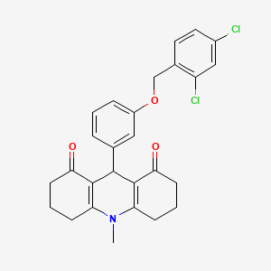 9-{3-[(2,4-dichlorobenzyl)oxy]phenyl}-10-methyl-3,4,6,7,9,10-hexahydro-1,8(2H,5H)-acridinedione