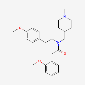 2-(2-methoxyphenyl)-N-[2-(4-methoxyphenyl)ethyl]-N-[(1-methyl-4-piperidinyl)methyl]acetamide