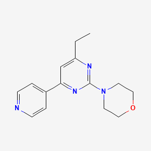 molecular formula C15H18N4O B5244922 4-[4-ethyl-6-(4-pyridinyl)-2-pyrimidinyl]morpholine 