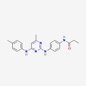 N-[4-({4-methyl-6-[(4-methylphenyl)amino]pyrimidin-2-yl}amino)phenyl]propanamide