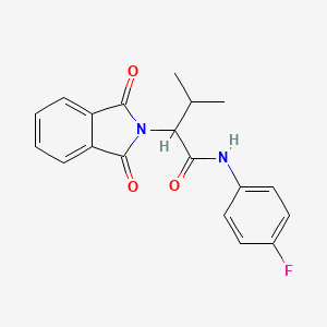 molecular formula C19H17FN2O3 B5244993 2-(1,3-DIOXO-2,3-DIHYDRO-1H-ISOINDOL-2-YL)-N-(4-FLUOROPHENYL)-3-METHYLBUTANAMIDE 