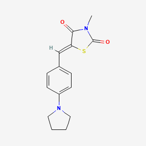 (5Z)-3-methyl-5-[(4-pyrrolidin-1-ylphenyl)methylidene]-1,3-thiazolidine-2,4-dione