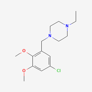 molecular formula C15H23ClN2O2 B5245029 1-(5-chloro-2,3-dimethoxybenzyl)-4-ethylpiperazine trifluoroacetate 