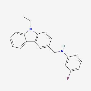 molecular formula C21H19FN2 B5245043 N-[(9-ethyl-9H-carbazol-3-yl)methyl]-3-fluoroaniline 