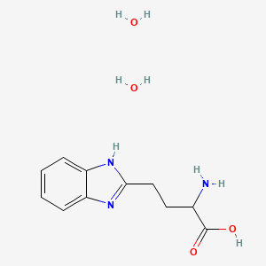 molecular formula C11H17N3O4 B5245067 2-amino-4-(1H-benzimidazol-2-yl)butanoic acid dihydrate 