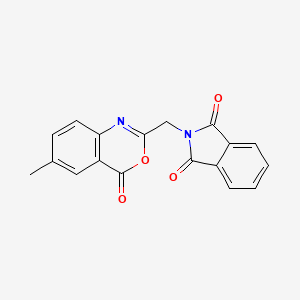 molecular formula C18H12N2O4 B5245089 2-[(6-methyl-4-oxo-4H-3,1-benzoxazin-2-yl)methyl]-1H-isoindole-1,3(2H)-dione 