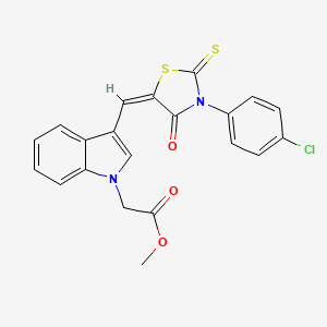 methyl (3-{[3-(4-chlorophenyl)-4-oxo-2-thioxo-1,3-thiazolidin-5-ylidene]methyl}-1H-indol-1-yl)acetate