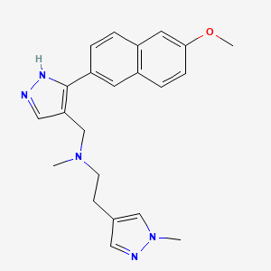 N-{[3-(6-methoxy-2-naphthyl)-1H-pyrazol-4-yl]methyl}-N-methyl-2-(1-methyl-1H-pyrazol-4-yl)ethanamine