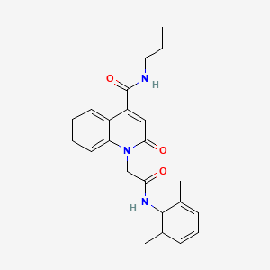 molecular formula C23H25N3O3 B5245150 1-{[(2,6-DIMETHYLPHENYL)CARBAMOYL]METHYL}-2-OXO-N-PROPYL-1,2-DIHYDROQUINOLINE-4-CARBOXAMIDE 