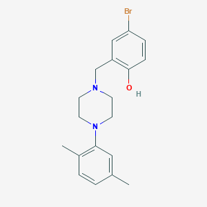 4-bromo-2-[[4-(2,5-dimethylphenyl)piperazin-1-yl]methyl]phenol