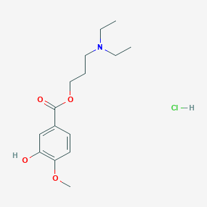 molecular formula C15H24ClNO4 B5245165 3-(Diethylamino)propyl 3-hydroxy-4-methoxybenzoate;hydrochloride 