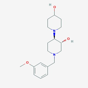 molecular formula C18H28N2O3 B5245192 (3R,4R)-4-(4-hydroxypiperidin-1-yl)-1-[(3-methoxyphenyl)methyl]piperidin-3-ol 