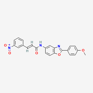 (2E)-N-[2-(4-methoxyphenyl)-1,3-benzoxazol-5-yl]-3-(3-nitrophenyl)prop-2-enamide