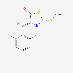 molecular formula C15H17NOS2 B5245230 2-(ethylthio)-4-(mesitylmethylene)-1,3-thiazol-5(4H)-one 