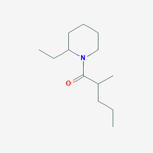 molecular formula C13H25NO B5245249 1-(2-Ethylpiperidin-1-yl)-2-methylpentan-1-one 