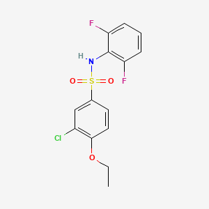 molecular formula C14H12ClF2NO3S B5245257 3-chloro-N-(2,6-difluorophenyl)-4-ethoxybenzenesulfonamide 