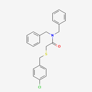 molecular formula C23H22ClNOS B5245285 N,N-dibenzyl-2-[(4-chlorobenzyl)thio]acetamide 