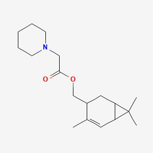 molecular formula C18H29NO2 B5245289 (4,7,7-trimethylbicyclo[4.1.0]hept-4-en-3-yl)methyl 1-piperidinylacetate 