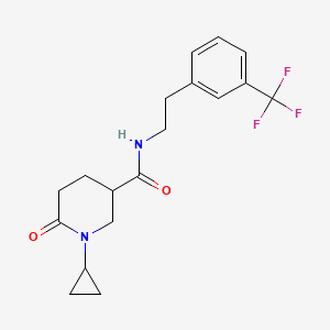 1-cyclopropyl-6-oxo-N-[2-[3-(trifluoromethyl)phenyl]ethyl]piperidine-3-carboxamide