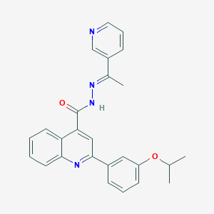 molecular formula C26H24N4O2 B5245313 2-(3-isopropoxyphenyl)-N'-[1-(3-pyridinyl)ethylidene]-4-quinolinecarbohydrazide 