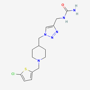 N-{[1-({1-[(5-chloro-2-thienyl)methyl]-4-piperidinyl}methyl)-1H-1,2,3-triazol-4-yl]methyl}urea trifluoroacetate