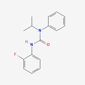 molecular formula C16H17FN2O B5245351 3-(2-Fluorophenyl)-1-phenyl-1-propan-2-ylurea 