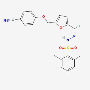 N'-({5-[(4-cyanophenoxy)methyl]-2-furyl}methylene)-2,4,6-trimethylbenzenesulfonohydrazide