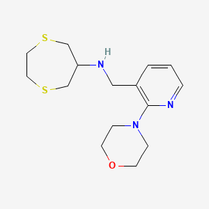 molecular formula C15H23N3OS2 B5245379 1,4-dithiepan-6-yl{[2-(4-morpholinyl)-3-pyridinyl]methyl}amine 