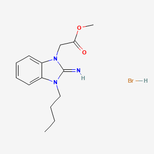 molecular formula C14H20BrN3O2 B5245403 methyl (3-butyl-2-imino-2,3-dihydro-1H-benzimidazol-1-yl)acetate hydrobromide 