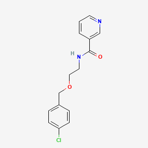 molecular formula C15H15ClN2O2 B5245412 N-{2-[(4-chlorobenzyl)oxy]ethyl}nicotinamide 